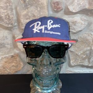 VTG 80s. 90s Ray Ban Sunglasses New Era low profile. USA. SnapBack.